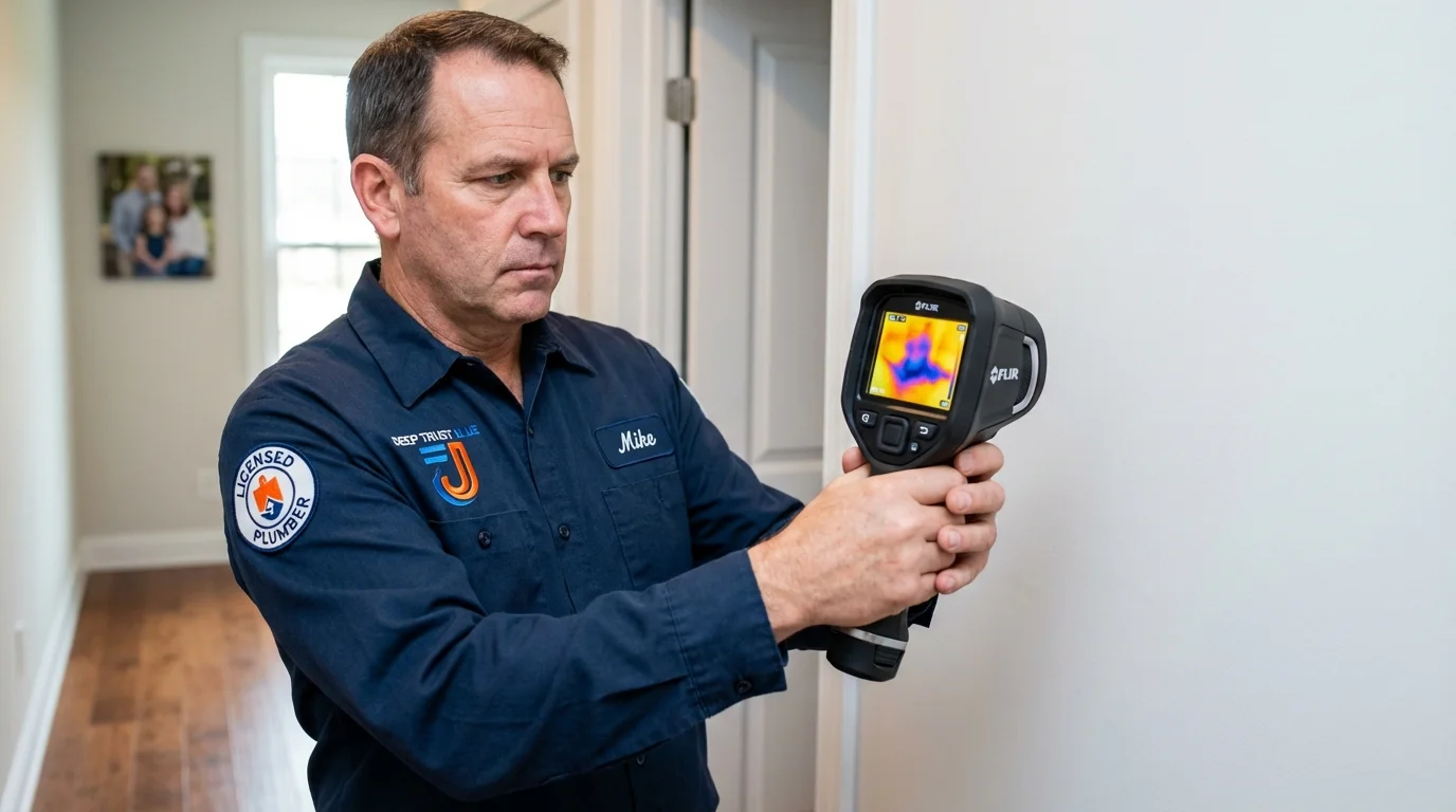 Thermal imaging leak detection by Johns Plumbing LLC in Fitzgerald